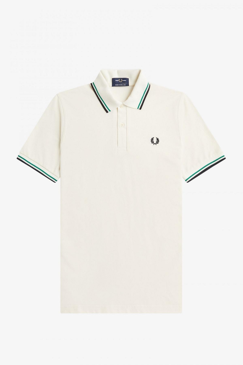 Fred Perry M12 Fred Perry Shirt Herren Hellgrün Schwarz | CHZDE18449
