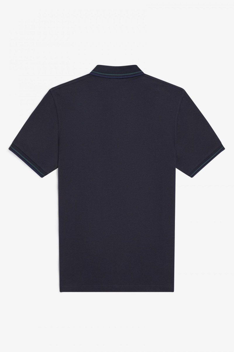 Fred Perry M12 Fred Perry Shirt Herren Navy Blau Navy | SCHNY62612