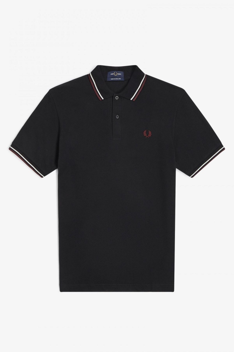 Fred Perry M12 Fred Perry Shirt Herren Schwarz | CHXMI28624