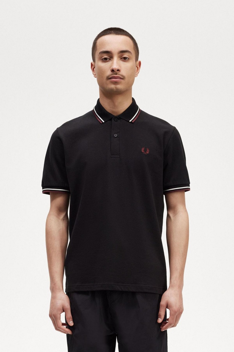 Fred Perry M12 Fred Perry Shirt Herren Schwarz | CHXMI28624