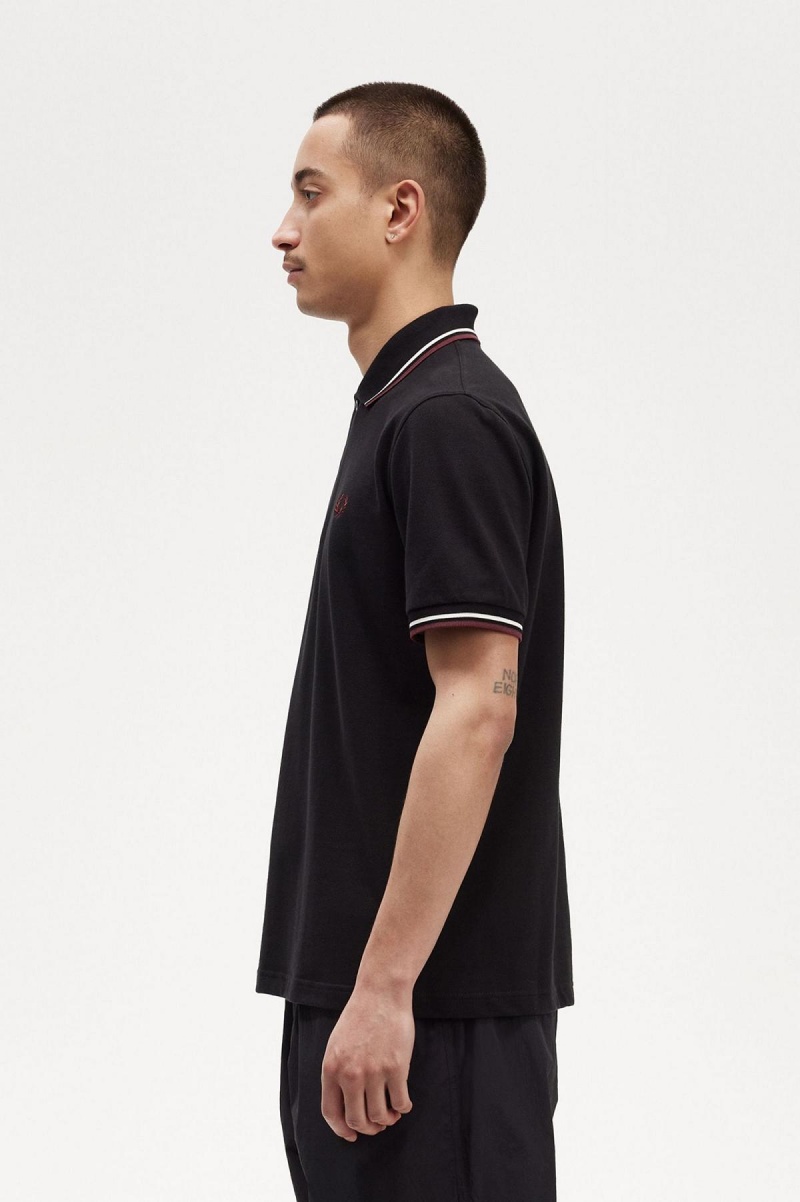 Fred Perry M12 Fred Perry Shirt Herren Schwarz | CHXMI28624