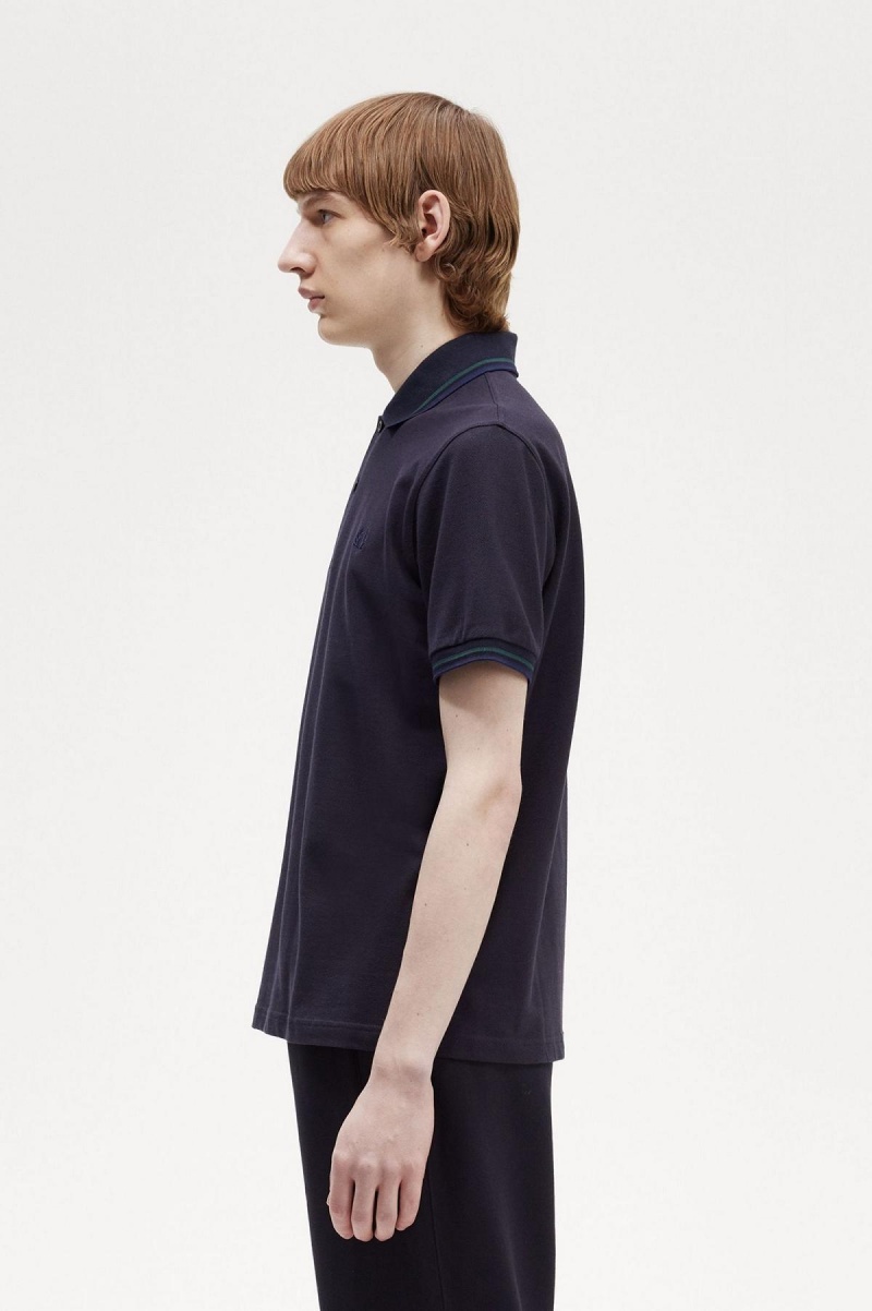 Fred Perry M12 Polo Shirts Herren Navy Blau Navy | LCHSX23871