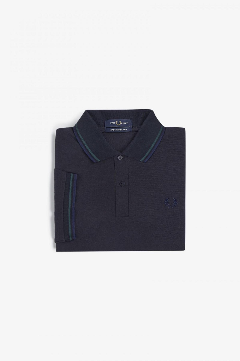 Fred Perry M12 Polo Shirts Herren Navy Blau Navy | LCHSX23871