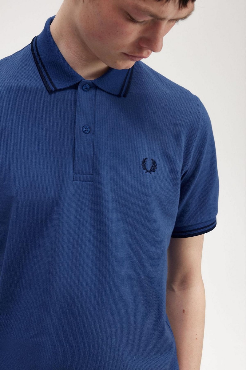 Fred Perry M12 Polo Shirts Herren Navy Navy | CHZPD43190