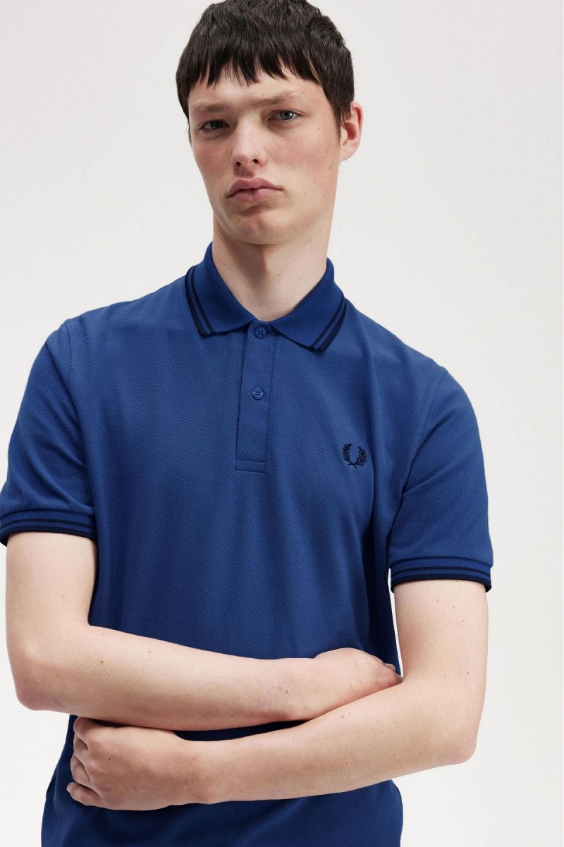 Fred Perry M12 Polo Shirts Herren Navy Navy | CHZPD43190