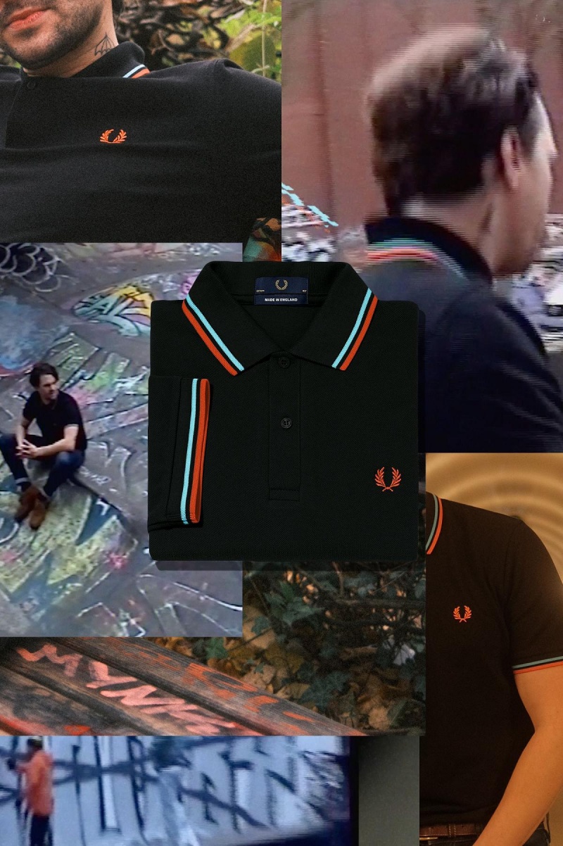 Fred Perry M12 Polo Shirts Herren Schwarz Blau Orange | CHCIF79317
