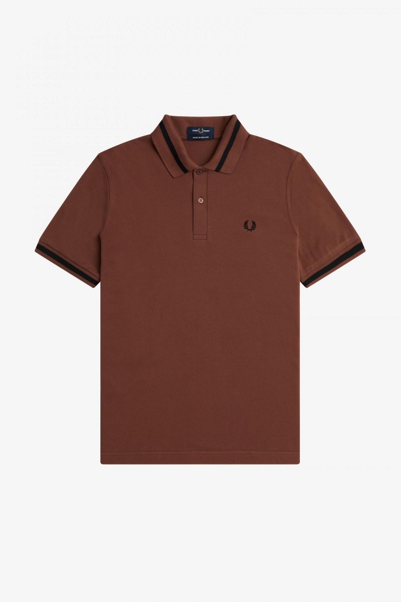 Fred Perry M2 Polo Shirts Herren Braun Schwarz | CHZDE41533