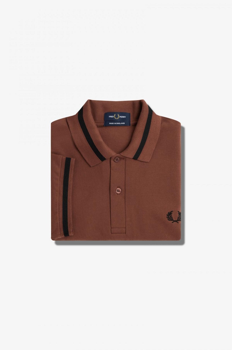 Fred Perry M2 Polo Shirts Herren Braun Schwarz | CHZDE41533