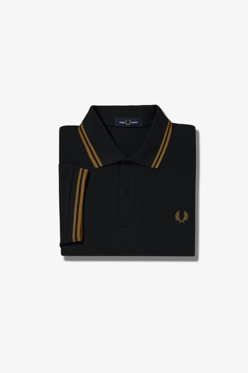 Fred Perry M3600 Fred Perry Shirt Herren Schwarz | ZCHNQ29570