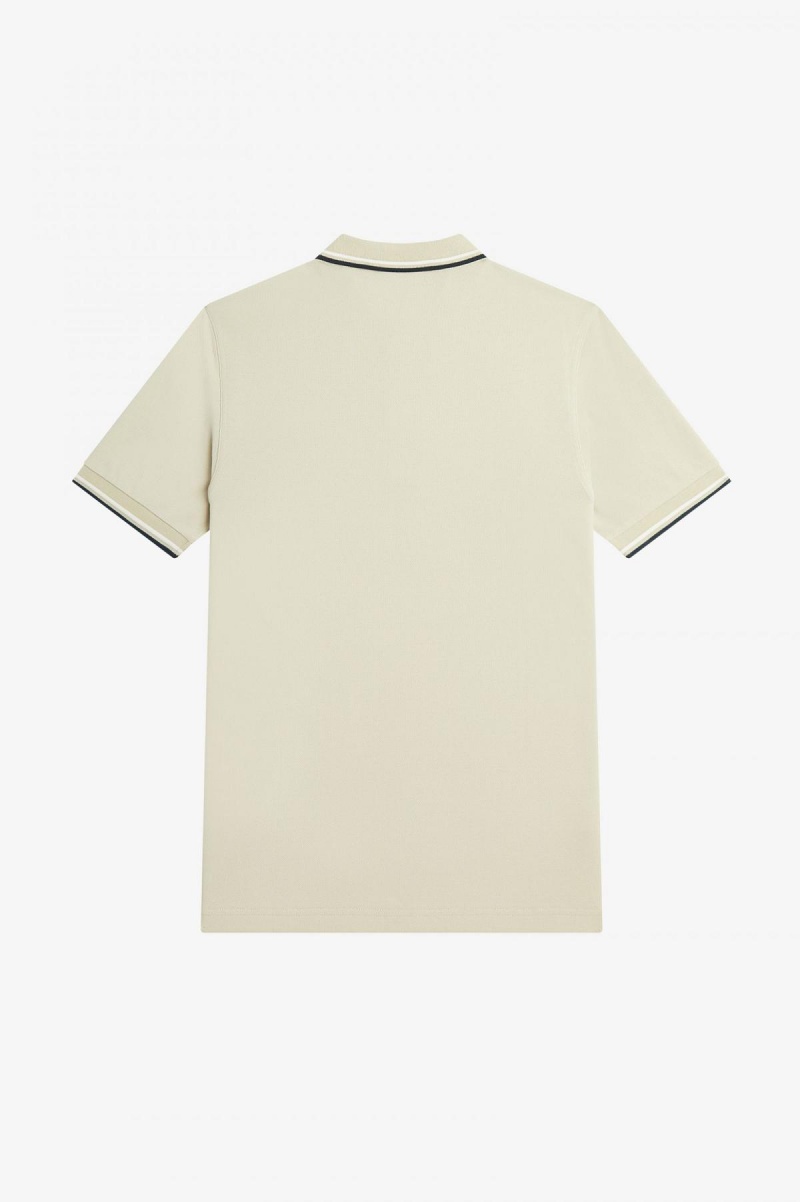 Fred Perry M3600 Fred Perry Shirt Herren Hellweiß Blau | LCHTR27293