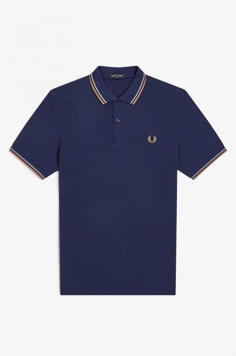 Fred Perry M3600 Fred Perry Shirt Herren Navy Hell | ECHHC26112