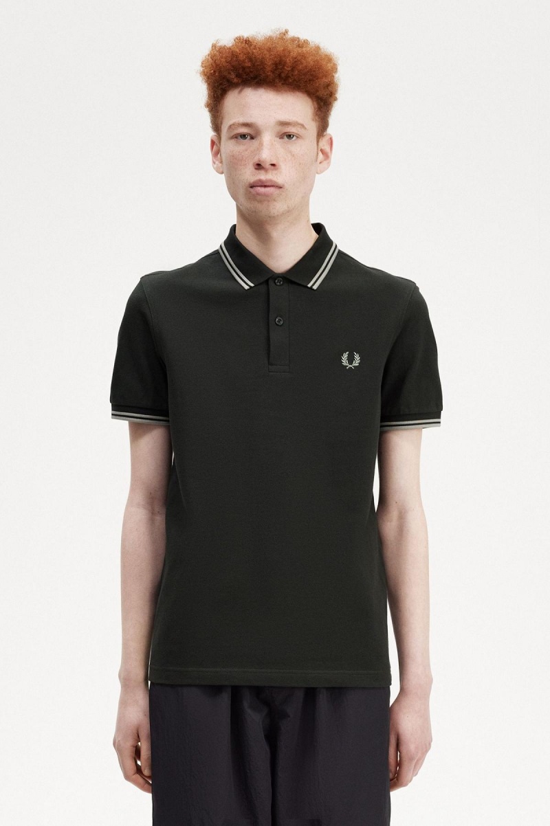 Fred Perry M3600 Fred Perry Shirt Herren Grün | ZCHNQ78331
