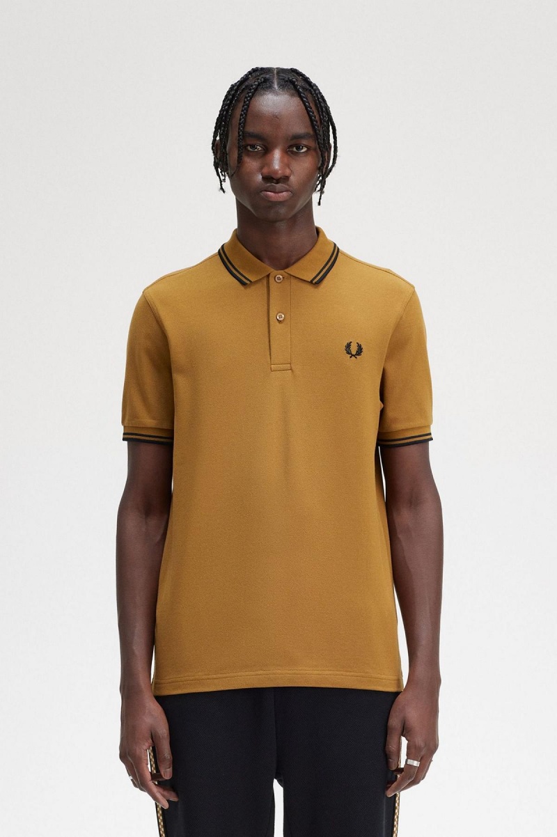Fred Perry M3600 Fred Perry Shirt Herren Dunkelschwarz Schwarz | CHJVR37813