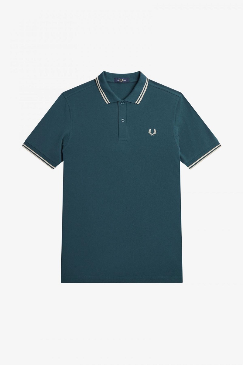 Fred Perry M3600 Fred Perry Shirt Herren Blau Hellhell | LCHSX74339