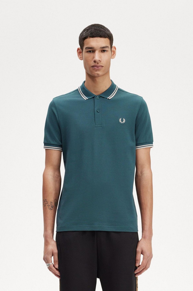 Fred Perry M3600 Fred Perry Shirt Herren Blau Hellhell | LCHSX74339