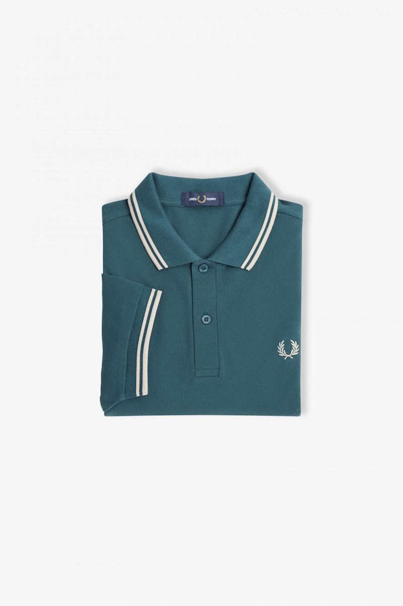 Fred Perry M3600 Fred Perry Shirt Herren Blau Hellhell | LCHSX74339