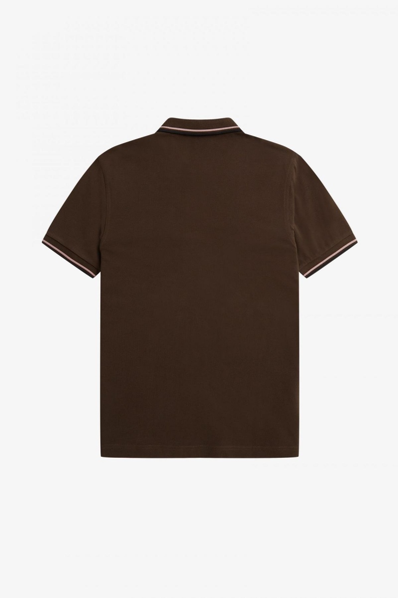 Fred Perry M3600 Fred Perry Shirt Herren Dunkelrosa Schwarz | LCHTR13935