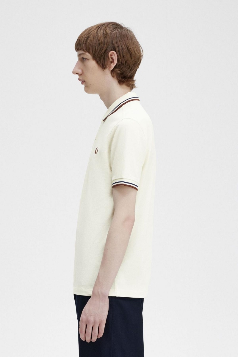 Fred Perry M3600 Fred Perry Shirt Herren Navy Braun | CHQCS10164