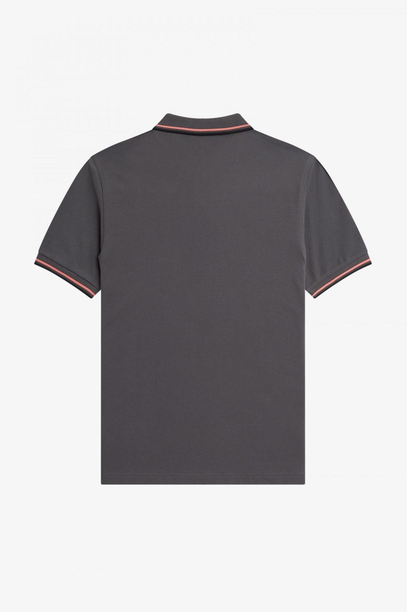 Fred Perry M3600 Fred Perry Shirt Herren Koralle Schwarz | FCHHY27429