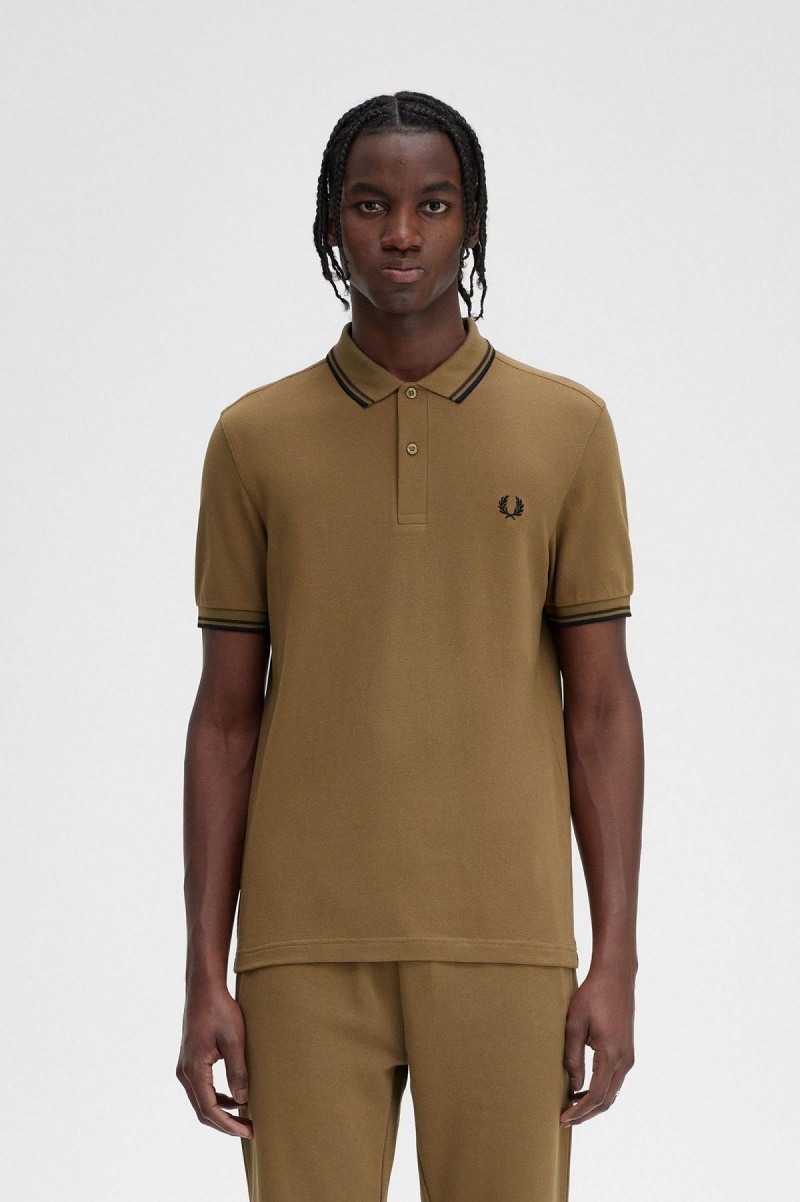 Fred Perry M3600 Fred Perry Shirt Herren Schwarz | CHQAV72915
