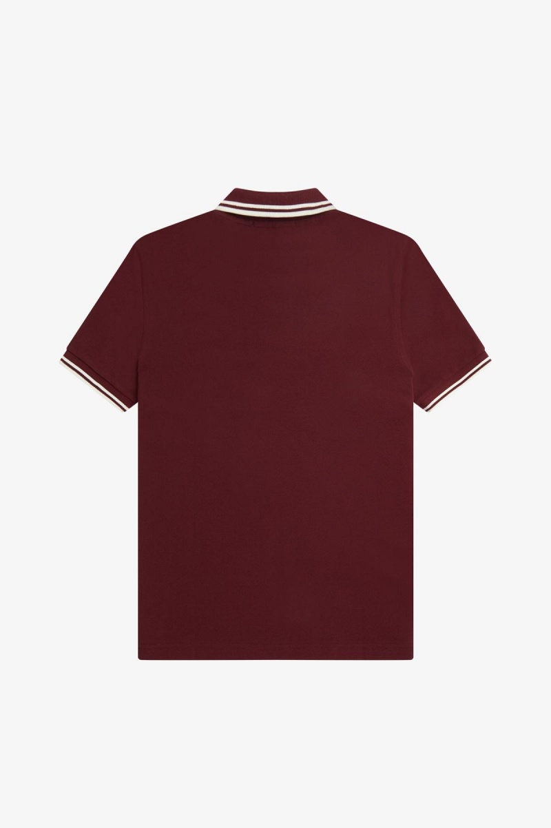 Fred Perry M3600 Fred Perry Shirt Herren Oxblood / Ecru / Ecru | DCHVO23076