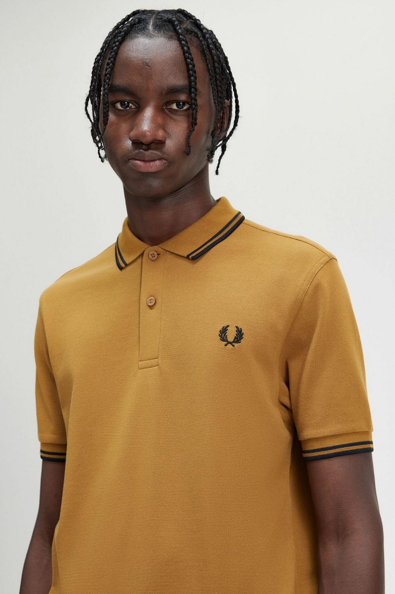 Fred Perry M3600 Polo Shirts Herren Dunkelschwarz Schwarz | GCHUC77454