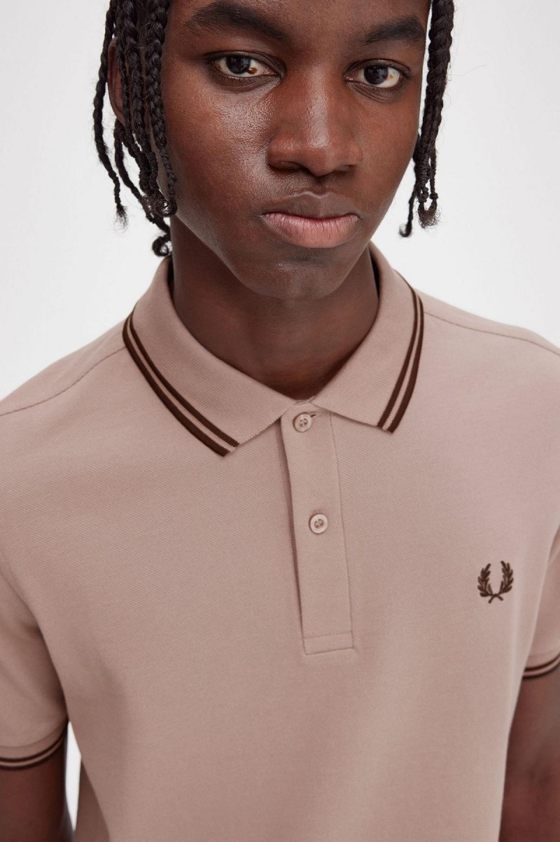 Fred Perry M3600 Polo Shirts Herren Dunkelrosa | CHCIF74807