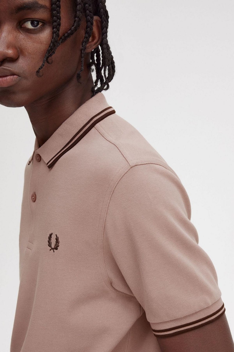 Fred Perry M3600 Polo Shirts Herren Dunkelrosa | CHCIF74807