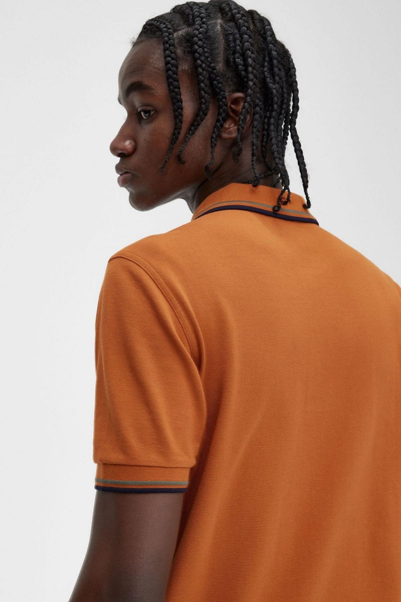 Fred Perry M3600 Polo Shirts Herren Grün Navy | ECHVG24010