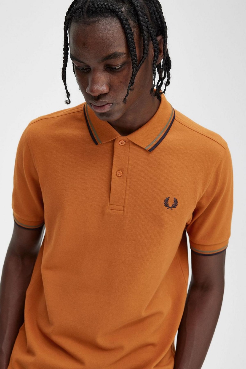 Fred Perry M3600 Polo Shirts Herren Grün Navy | ECHVG24010