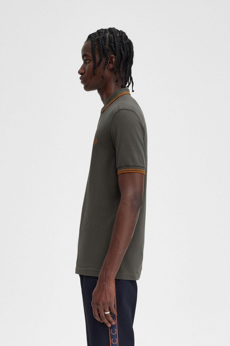 Fred Perry M3600 Polo Shirts Herren Grün | DCHKV96906