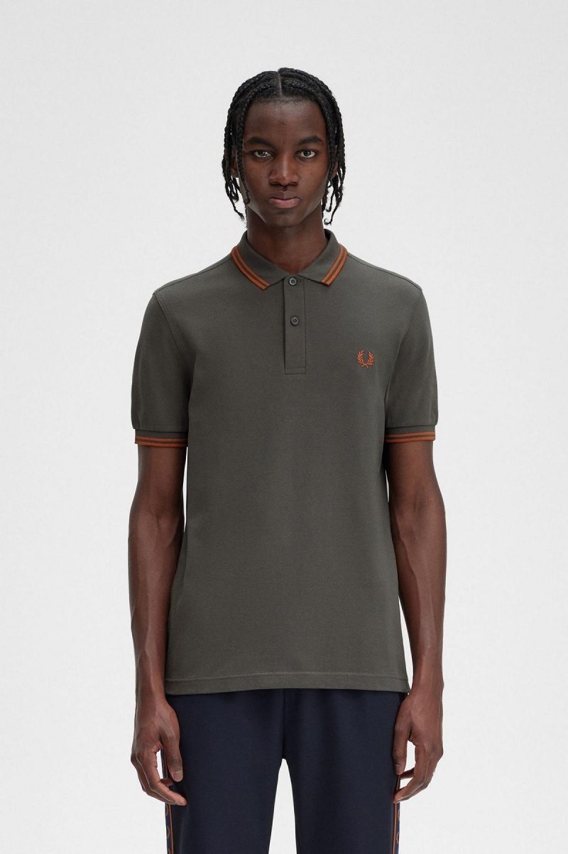 Fred Perry M3600 Polo Shirts Herren Grün | DCHKV96906