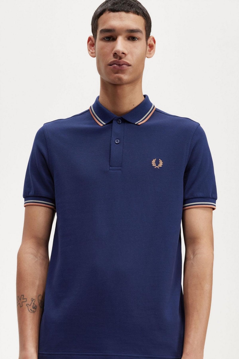 Fred Perry M3600 Polo Shirts Herren Navy Hell | CHJBT86093