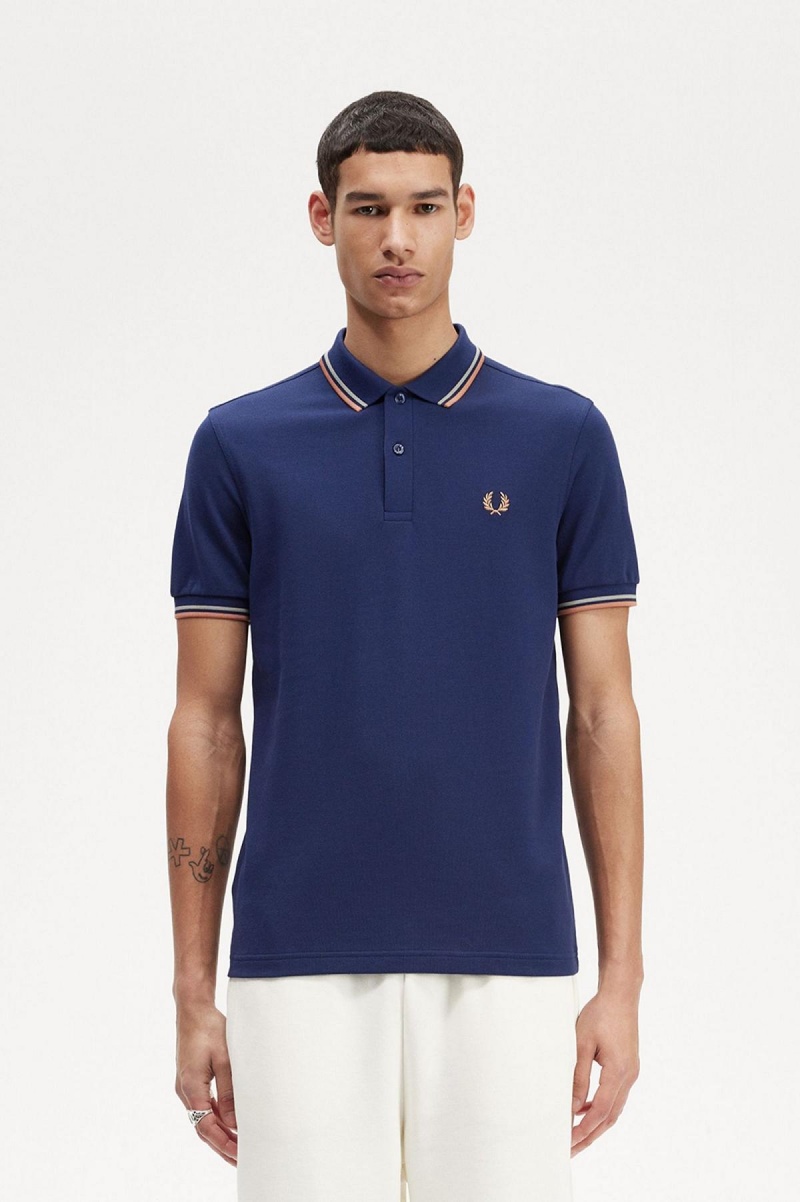 Fred Perry M3600 Polo Shirts Herren Navy Hell | CHJBT86093