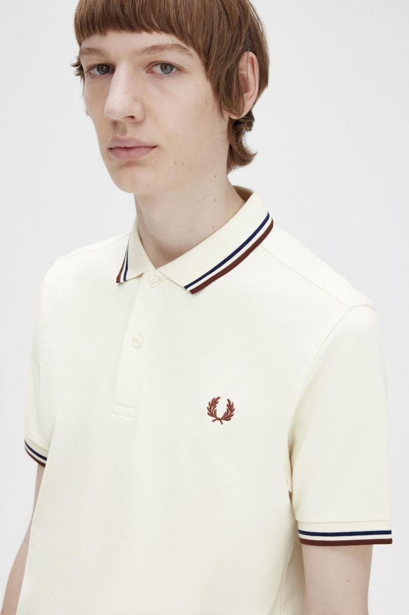 Fred Perry M3600 Polo Shirts Herren Navy Braun | ECHVG82594