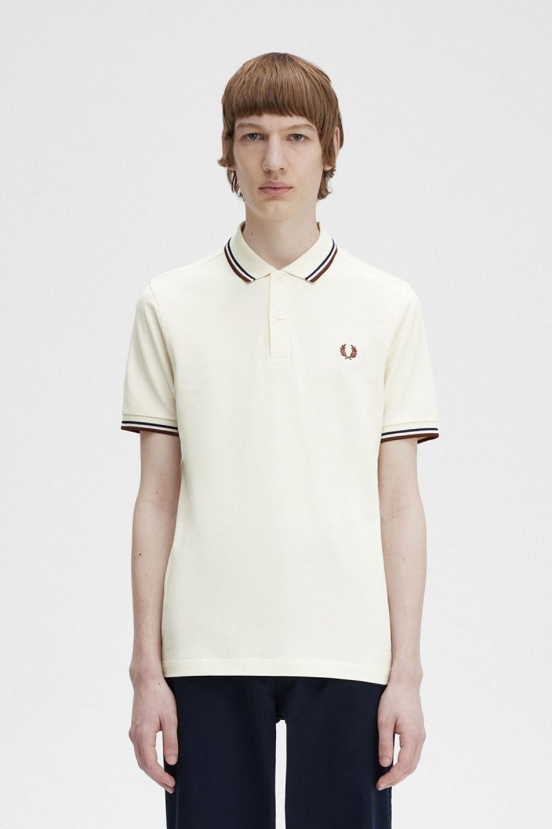 Fred Perry M3600 Polo Shirts Herren Navy Braun | ECHVG82594