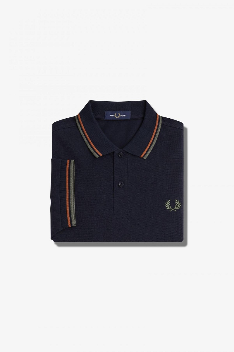 Fred Perry M3600 Polo Shirts Herren Navy Grün | CHNEJ33099