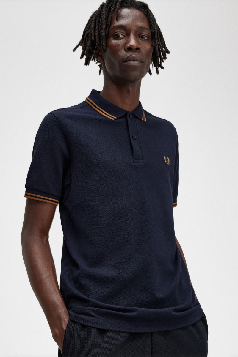 Fred Perry M3600 Polo Shirts Herren Navy Dunkeldunkel | FCHHY62365