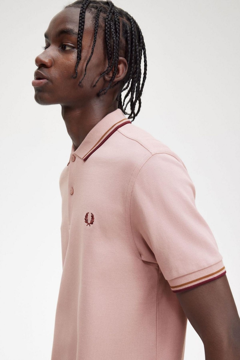 Fred Perry M3600 Polo Shirts Herren Rosa Rosa | ECHVG57989