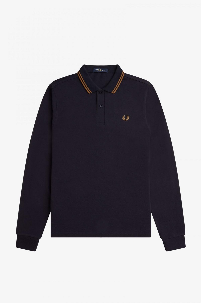 Fred Perry M3636 Fred Perry Shirt Herren Navy Dunkeldunkel | PCHER74948