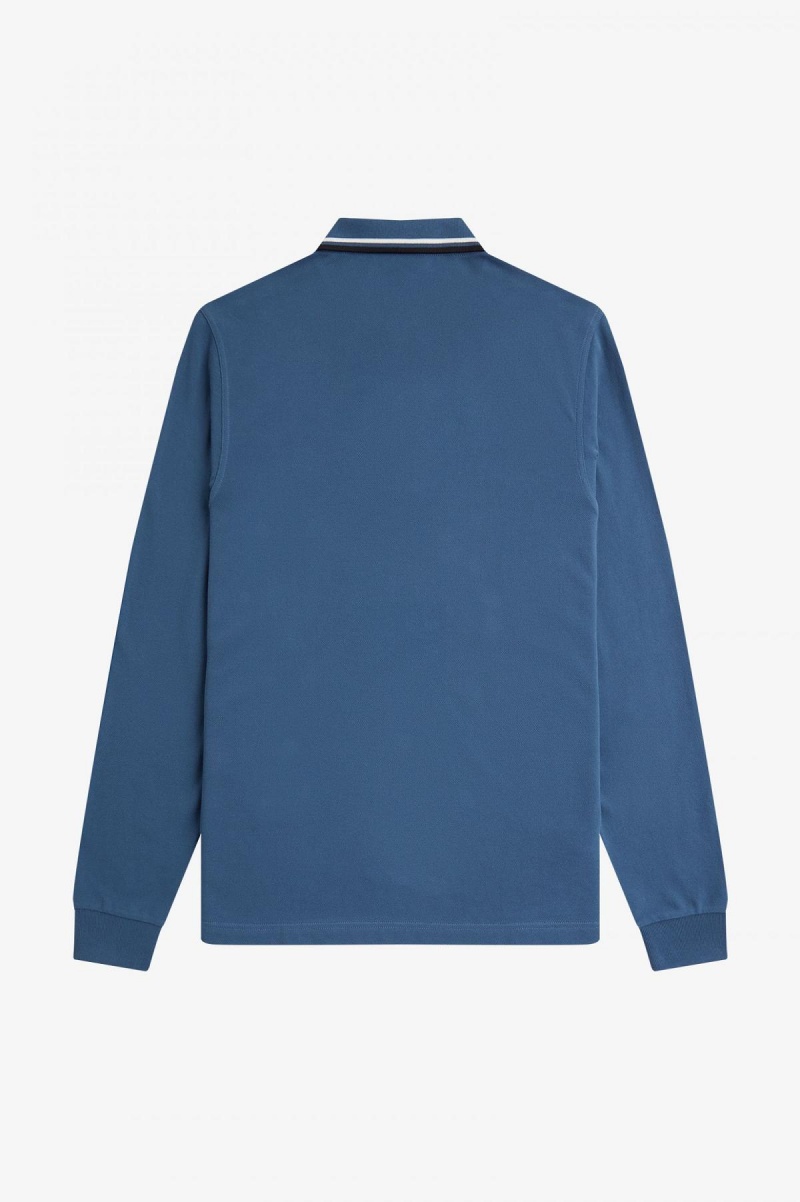 Fred Perry M3636 Fred Perry Shirt Herren Blau Weiß Schwarz | ACHWC34184