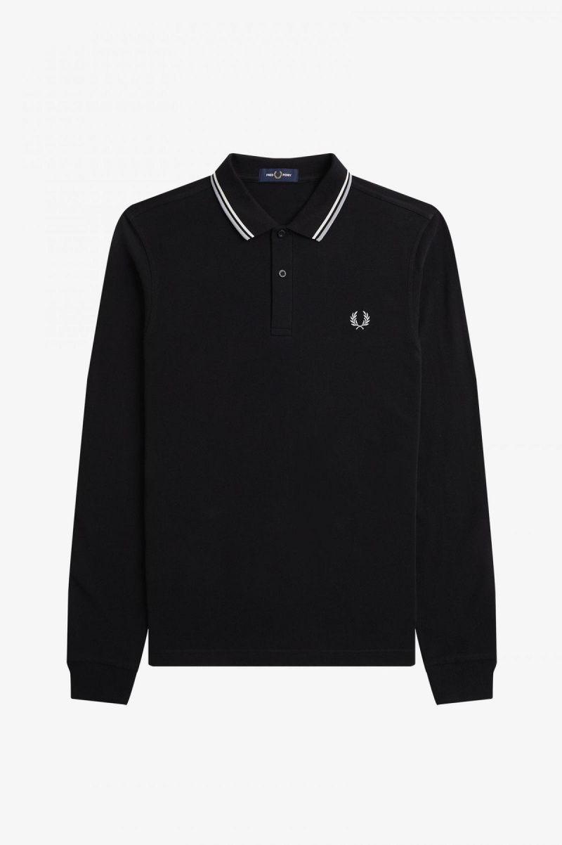 Fred Perry M3636 Fred Perry Shirt Herren Schwarz | CHQAV85044