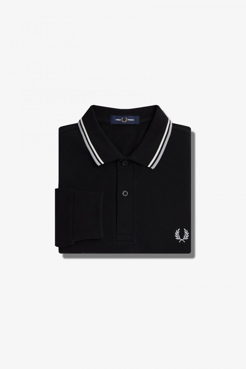 Fred Perry M3636 Fred Perry Shirt Herren Schwarz | CHQAV85044