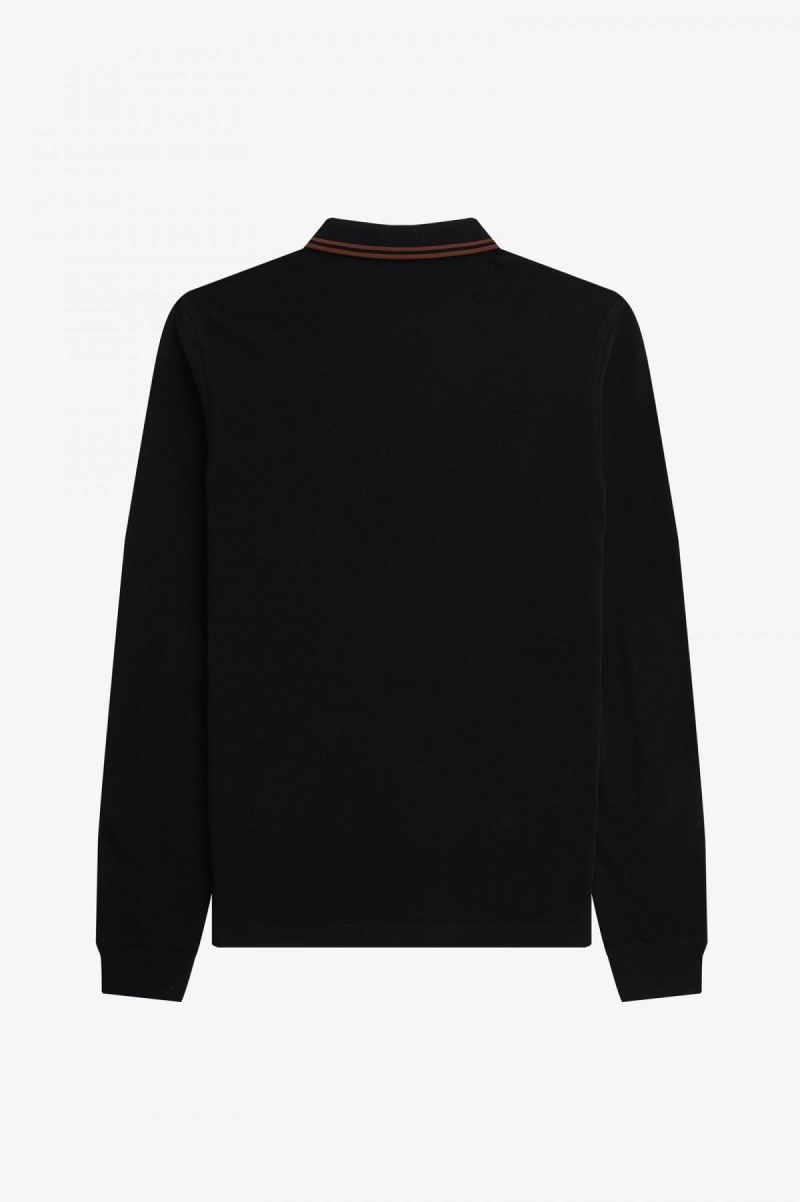 Fred Perry M3636 Fred Perry Shirt Herren Schwarz Braun Braun | MCHFT63303