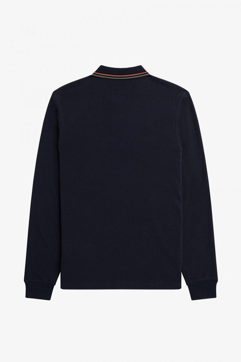 Fred Perry M3636 Fred Perry Shirt Herren Navy Grün | CHJZR72336