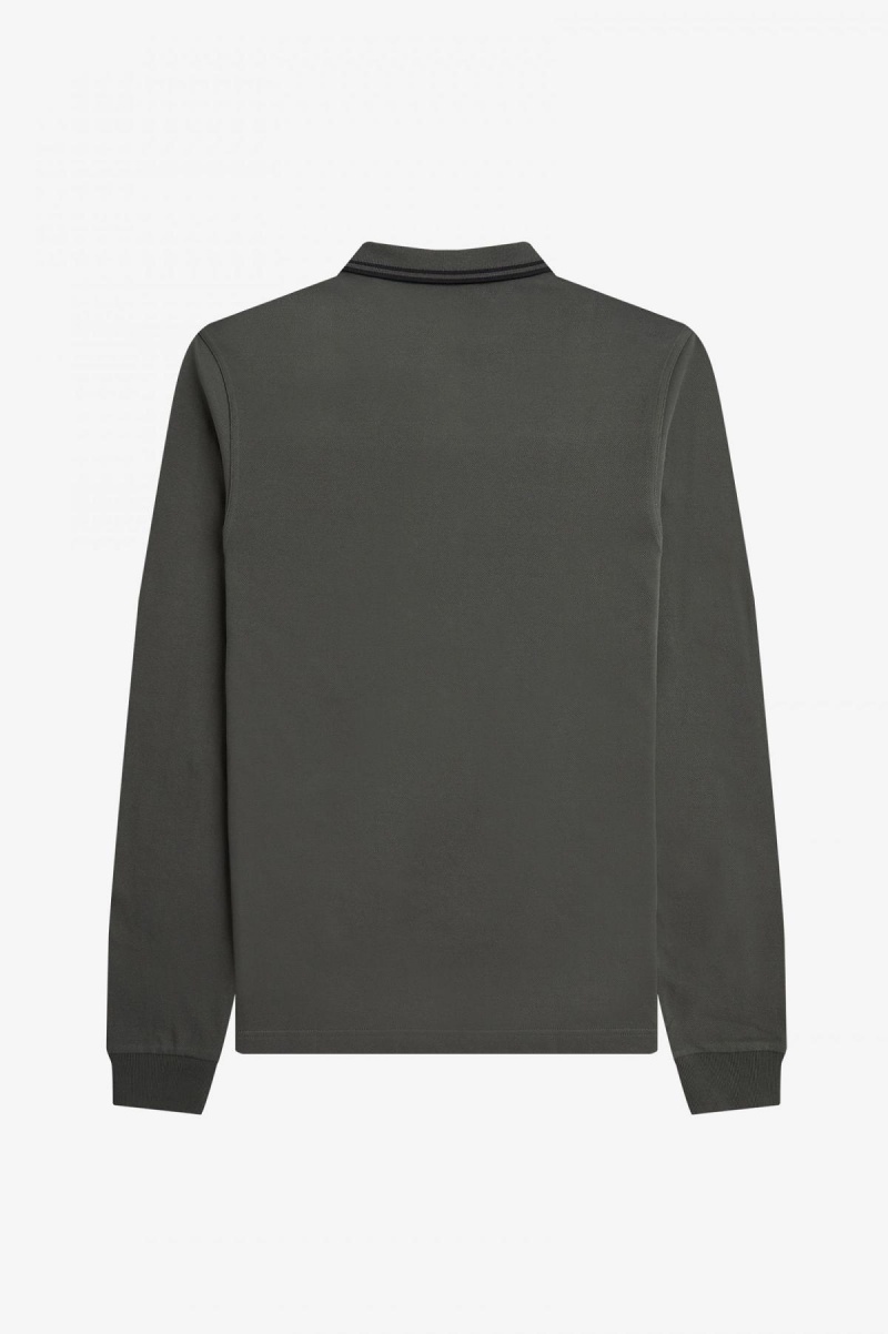 Fred Perry M3636 Fred Perry Shirt Herren Grün Schwarz Schwarz | MCHHR17152