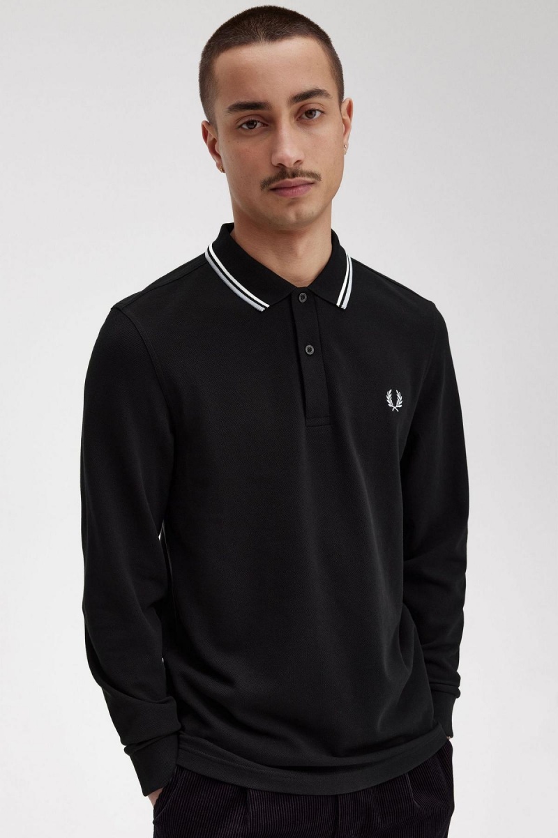 Fred Perry M3636 Polo Shirts Herren Schwarz | CHJZR40384