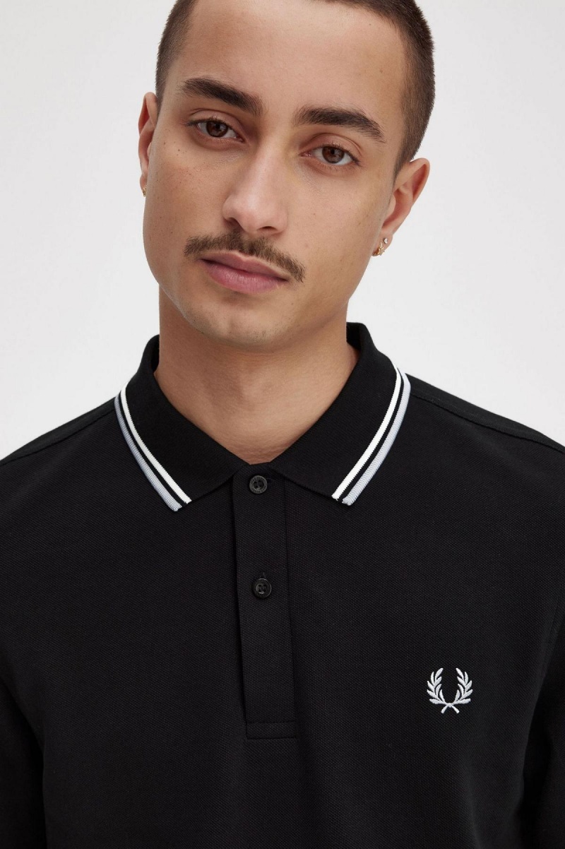 Fred Perry M3636 Polo Shirts Herren Schwarz | CHJZR40384