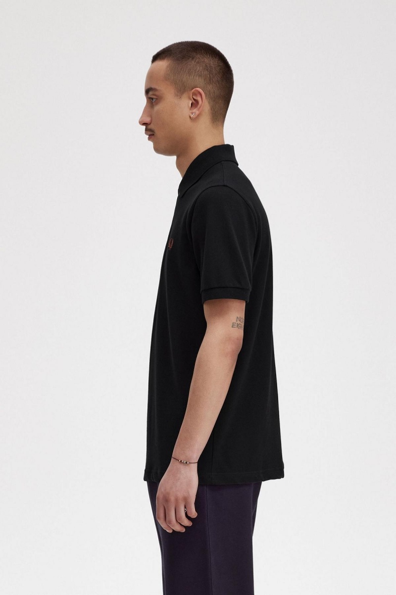 Fred Perry M3 Fred Perry Shirt Herren Schwarz Braun | ZCHNQ54372
