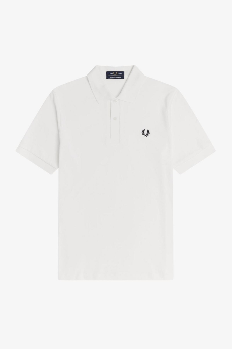 Fred Perry M3 Fred Perry Shirt Herren Weiß Navy | SCHNY84649